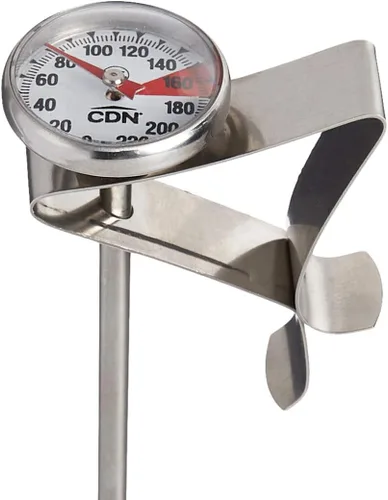 Miniatura 3 de CDN ProAccurate® Termómetro de lectura instantánea para espumar bebidas con clip para medición precisa de temperatura, vástago de acero inoxidable