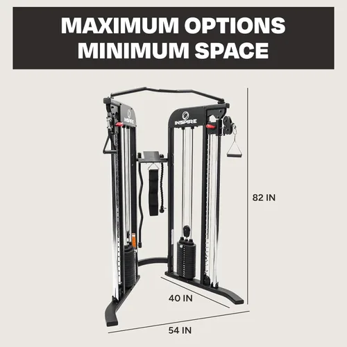 Miniatura 6 de Inspire Fitness FTX - Entrenador funcional compacto para el hogar con accesorios - Diseño que ahorra espacio - Máquina de cable para gimnasio