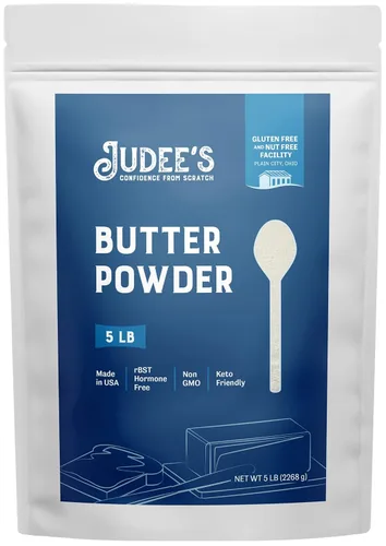 Judee's Gluten Free Mantequilla en polvo a granel – Keto Baking & Keto Snacks – Recetas sin gluten y mantequilla en polvo para hornear – 5 libras