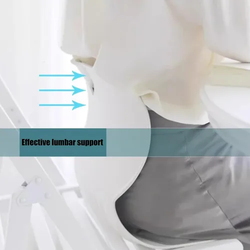 Miniatura 3 de Silla ergonómica, silla de oficina con respaldo de apoyo, asiento de corrección de postura sentado con soportes lumbares, para oficina, hogar, piso