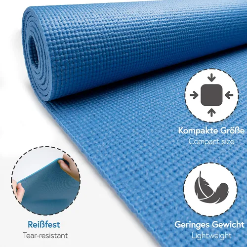 Miniatura 3 de POWRX Esterilla de yoga extra gruesa Superficie antideslizante Entrenamiento versátil Alfombrilla de pilates Diseño apto para viajes