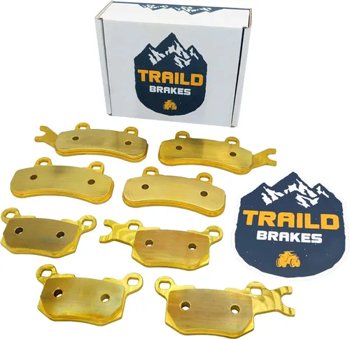 Traild Juego de pastillas de freno de latón para Can-Am Defender de 3 plazas (asiento de una sola fila) HD7 HD8 HD9 HD10 2016-2024 (3 plazas/juego
