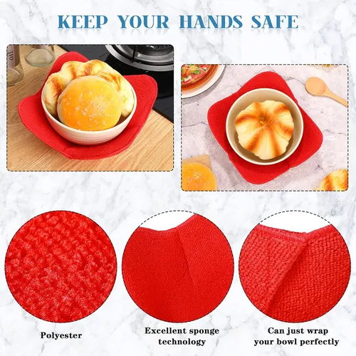 Miniatura 3 de Patelai Juego de 8 recipientes para microondas acogedores para comida caliente, de 7.5 pulgadas, aptos para microondas, multiusos, a prueba