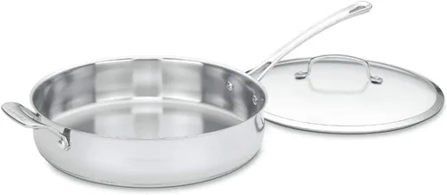 Miniatura 3 de Cuisinart Contour - Olla de acero inoxidable de 12 cuartos con cubierta de vidrio, color plateado