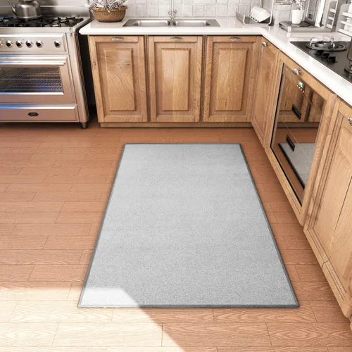 Miniatura 23 de AREDO Alfombra de pasillo con parte trasera de goma antideslizante, alfombra de piso suave lavable para cocina, pasillo, entrada interior, Negro