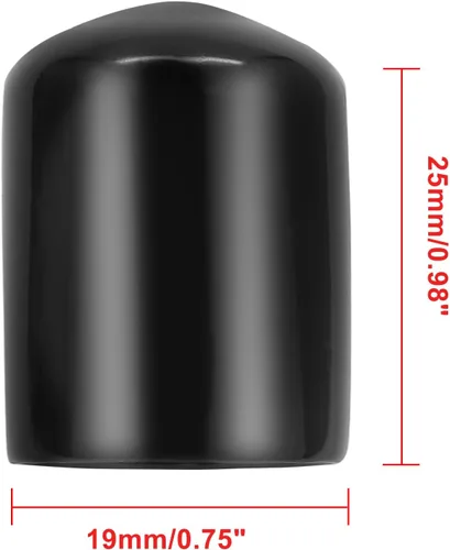 Miniatura 2 de Bonsicoky 24 piezas de tapas de extremo de goma redondas, protectores de rosca de tornillo flexibles de vinilo de 3/4" (19mm) de diámetro