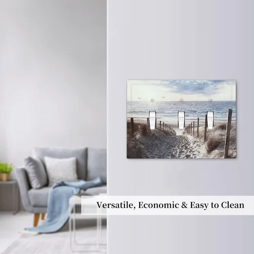 Miniatura 146 de Cubiertas de placa de pared de 3 gang con interruptor de luz de triple palanca, en negro y dorado con esplendor de oro rosa, estampado floral