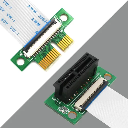Miniatura 5 de HLT PCI-e PCI Express 36PIN 1X Cable de extensión extensor con conector chapado en oro (longitud de línea: 7.9 in)