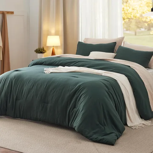 Miniatura 36 de Bedsure Juego edredón suave prelavado individual/individual XL, 365 días, cálido relleno alternativo GentleSoft™, 1 edredón ligero:68x88 pulgadas