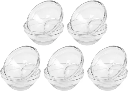 Cabilock 10 cuencos transparentes para mascarillas faciales de bricolaje, cuencos de suministros esenciales para uso en el hogar y spa, cuidado de