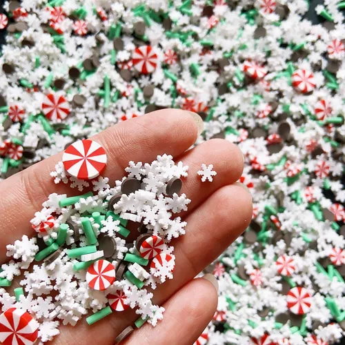 Miniatura 3 de EHOPE Chispas Falsas Chispas Falsas de Navidad Chispas de Caramelo Falsas Chispas de Arcilla Chispas de Polímero Rebanadas de Arcilla Polimérica