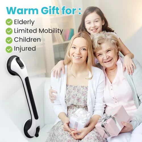 Miniatura 8 de TAILI - Barras de sujeción para la bañera y la ducha con ventosa, paquete de 2 unidades, resistente, removible, sin taladro, impermeable, seguridad