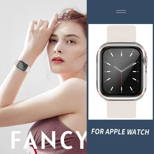 Miniatura 7 de Paquete de 2 fundas rígidas de 1.496 pulgadas para Apple Watch Series 3, 2, 1, 1.496 pulgadas, protector de pantalla de vidrio templado, cobertura