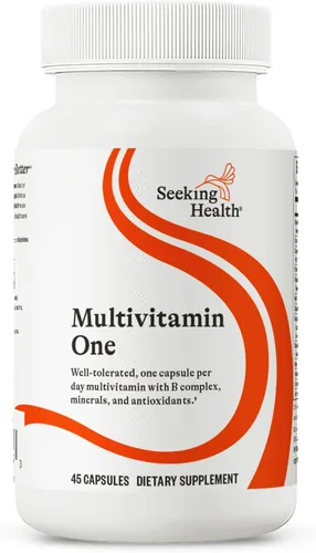 Seeking Health Multivitamin One - Suplemento con zinc, vitamina B12 y vitamina A - Fórmula sin magnesio - Multivitamínico apoya la metilación y el