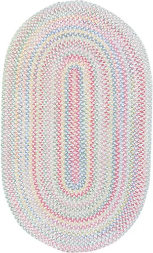 Miniatura 8 de Capel Rugs Baby's Breath - Alfombra ovalada trenzada (2 x 3 pulgadas), color natural