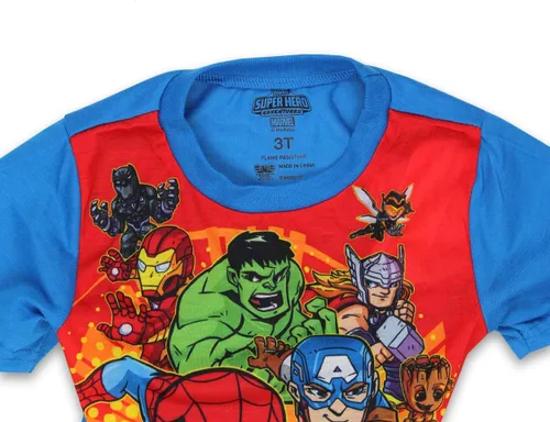 Miniatura 5 de Super Hero Adventures Avengers - Conjunto de pijama de 2 piezas para niños pequeños