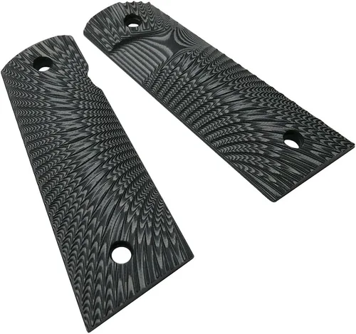 Miniatura 5 de Cool Hand 1911 empuñaduras G10, tornillos negros incluidos, tamaño completo (Gobierno/Comandante), corte Magwell, orificio grande, corte