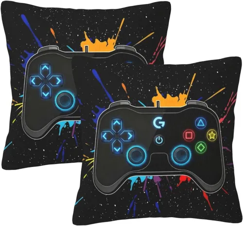 Miniatura 8 de Perinsto Juego de 2 fundas de almohada decorativas para sofá, cama, decoración del hogar, 16 x 16 pulgadas