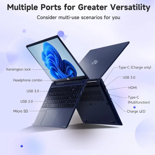 Miniatura 4 de NIMO 15.6'' IPS FHD Laptop, 16GB RAM 1TB SSD Intel i3-1215U (Beat R5-7520U, 6 Cores Up to 4.4GHz) Student Computer with 65W Fast PD, 2 Years