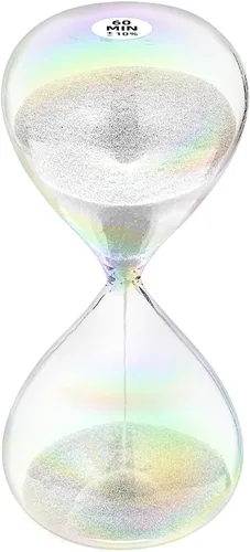 Miniatura 25 de Reloj de arena con temporizador de arena de 1 minuto con arena de color marrón, reloj de arena grande de 1 minuto, reloj de arena de 1 minuto