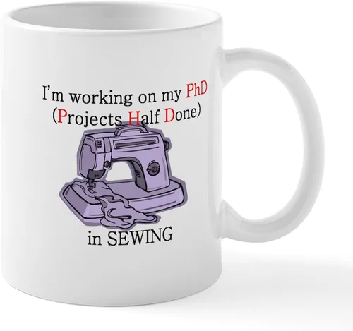 Miniatura 7 de CafePress Knitting Phd (Projects Half D Mug 11 oz (11.0 fl oz) Taza de café de cerámica