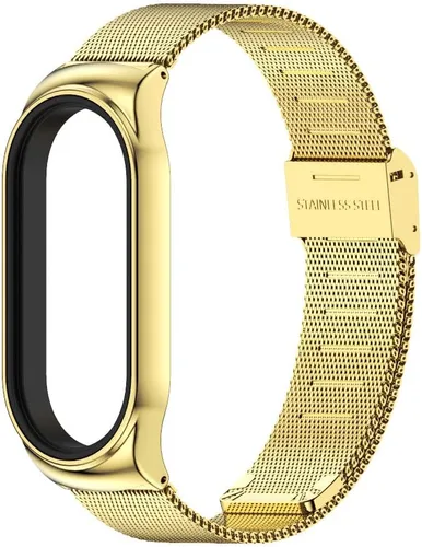 KOMI Banda compatible para Xiaomi Mi Band 7 - Pulsera de malla para Xiaomi Mi Band 7 Smart Miband Accesorios con marco de metal