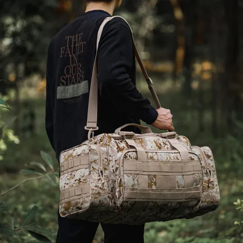 Miniatura 4 de AB Tactical Series Duffle Bag Gym Travel Senderismo y Trekking Bolsa de deportes Bolsa de caza y pesca, Desert Digi Camuflaje 2, Bolsa de lona