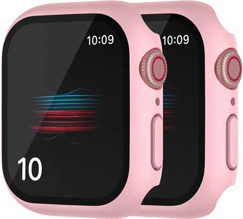 Miniatura 16 de Paquete de 2 fundas rígidas de 1.496 pulgadas para Apple Watch Series 3, 2, 1, 1.496 pulgadas, protector de pantalla de vidrio templado, cobertura