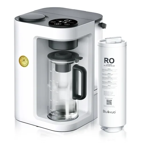 Miniatura 9 de Bluevua RO100ROPOT-LITE Sistema de filtro de agua de ósmosis inversa para encimera, purificación de 5 etapas, proporción de puro a drenado de 3:1
