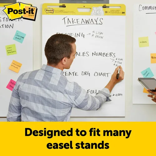 Miniatura 4 de Post-it Esterilla de pared con tiras de comando, 20 x 23 pulgadas, color blanco, 20 hojasesterillas, Blanco Paquete de 2
