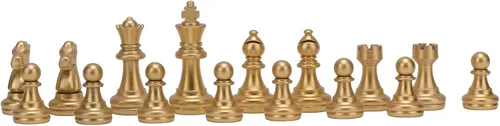 Miniatura 5 de Honio Juego de ajedrez dorado y plateado duradero de 1.93 pulgadas para juegos de rompecabezas