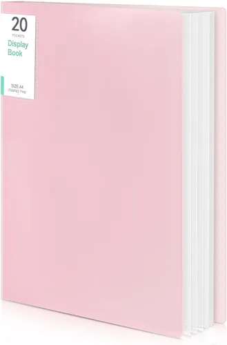 Miniatura 24 de Organizador de carpeta portafolio de 60 bolsillos Phyxin, protectores de hojas para carpeta de 8.5" x 11", carpeta de plástico que muestra 120 Blanco