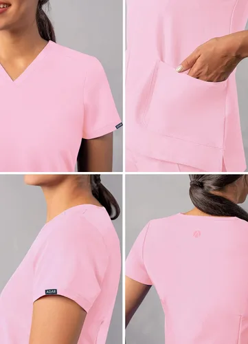 Miniatura 4 de Adar Addition - Ropa quirúrgica para mujer, moderna camiseta médica con cuello en V