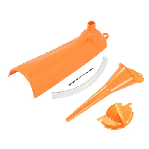 Miniatura 7 de Juego de embudo de llenado de cárter para llenado de aceite y tapones de drenaje primarios compatibles con Harley Orange