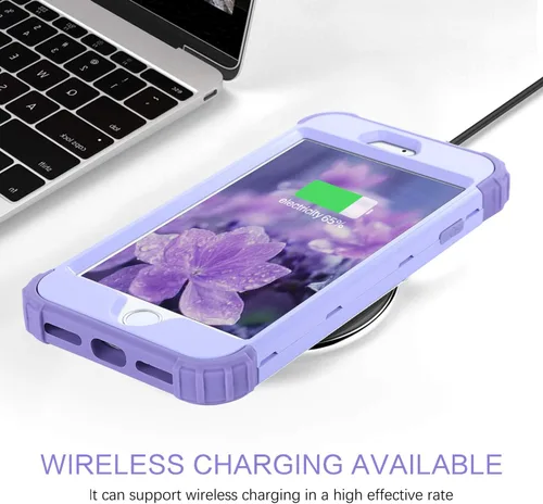 Miniatura 9 de BENTOBEN Funda para iPhone SE 2022 y iPhone SE 2020, resistente 3 en 1, cuerpo completo, resistente, a prueba de golpes, híbrida de policarbonato