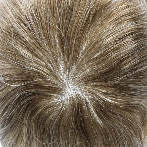 Miniatura 209 de Toupee para hombres nudos blanqueados hombres toupee hairpieces europeo virgen sistema de reemplazo de cabello humano suave encaje francés hombres