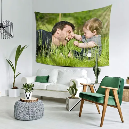 Miniatura 20 de Nsipan Tapiz personalizado para subir imágenes, texto fotográfico, decoración de pared, colección de collage de dormitorio, decoración