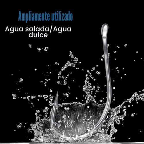 Miniatura 6 de Anzuelos de Pesca de Acero al Carbono 500 Piezas/90 Piezas, Surtido de Anzuelos Circulares para Agua Salada, Agua Dulce y Pesca en Hielo, Anzuelos