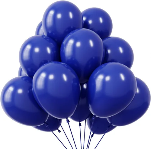 KBZVNAF Globos de látex azul rey para fiestas - 50 unidades de 12 pulgadas, globos de helio azul mate para cumpleaños, boda, baby shower, Azul real