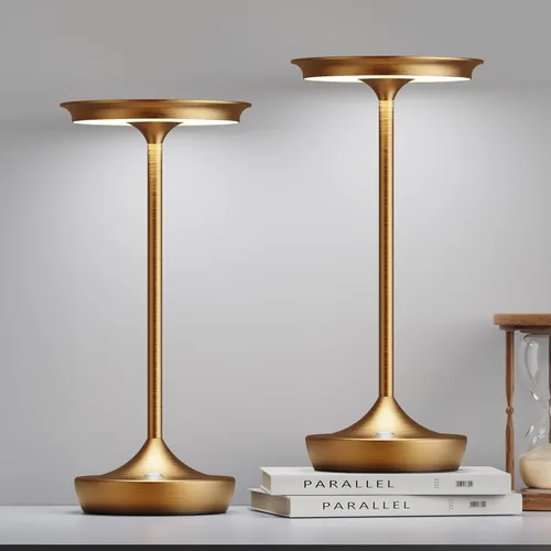 2 Pack LED Rechargeable Cordless Table Lamps, Portable Outdoor Battery Operated 3 Color Stepless Dimming Tables Light with Memory Function for Patio