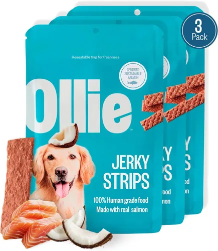 Miniatura 9 de Ollie Golosinas de Cecina de Pollo y Manzana para Perros, Paquete de 3 de 5 oz, Completamente Natural, Bocadillos Saludables, Hechos con Carne Real
