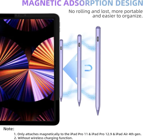 Miniatura 8 de MMK Lápiz capacitivo para iPad 6ª-10ª, A16, Lápiz capacitivo Apple Pencil de carga rápida y ahorro de energía para iPad Air 5/4/3ª, iPad Pro
