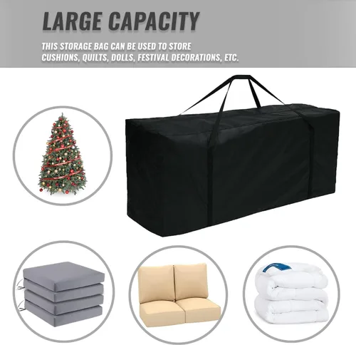 Miniatura 3 de Bolsas de almacenamiento para cojines de patio al aire libre, 68 pulgadas, impermeables, extra grandes, para muebles de patio, bolsa