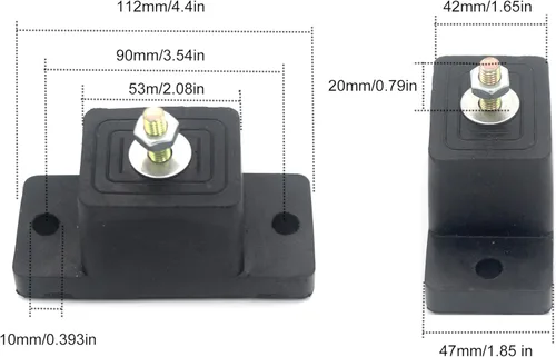 Miniatura 2 de Almohadillas antivibración Acondicionador de goma Aislador de vibración para exterior Mini Split Ground Stand Soporte de montaje en pared