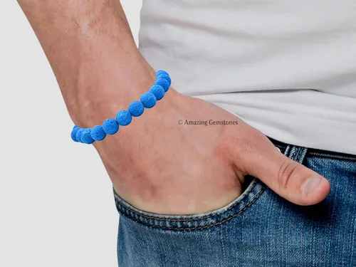 Miniatura 20 de Amazing Gemstone Pulsera de cristal para mujeres y hombres, pulsera de cristal curativo de protección, pulsera elástica con cuentas de piedras