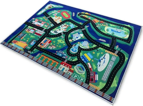 Miniatura 9 de Alfombra de juego para niños, autos de juguete, alfombra antideslizante y lavable a máquina, alfombra de juego educativo para niños y niñas, regalo