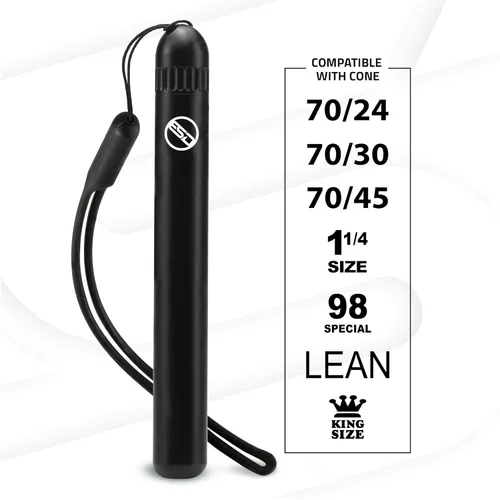 Miniatura 5 de Tubo Conetainer de Conos Pre-Enrollados ESD - Negro - Se Adapta a Conos King Size y 1-1/4 - Contenedor de Cigarrillos de Tamaño Bolsillo