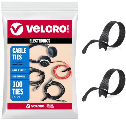 Miniatura 7 de VELCRO Brand Organizador de cables para escritorio y mesita de noche, 5 ranuras para cables con enrutamiento de mangas, soporte de alambre adhesivo