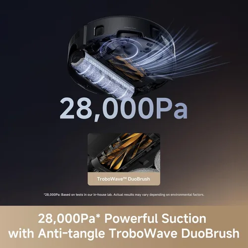 Miniatura 3 de Mova Z60 Ultra Roller - Robot aspirador y trapeador completo, succión de 28,000 Pa, cruce de obstáculos de 3.14 pulgadas, AutoShield para protección