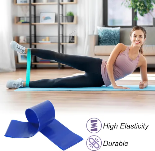 Miniatura 5 de PATIKIL Bloques de yoga y bandas de resistencia, paquete de 2 bloques de yoga de espuma EVA de alta densidad a granel de 9 x 6 x 3 pulgadas, Azul